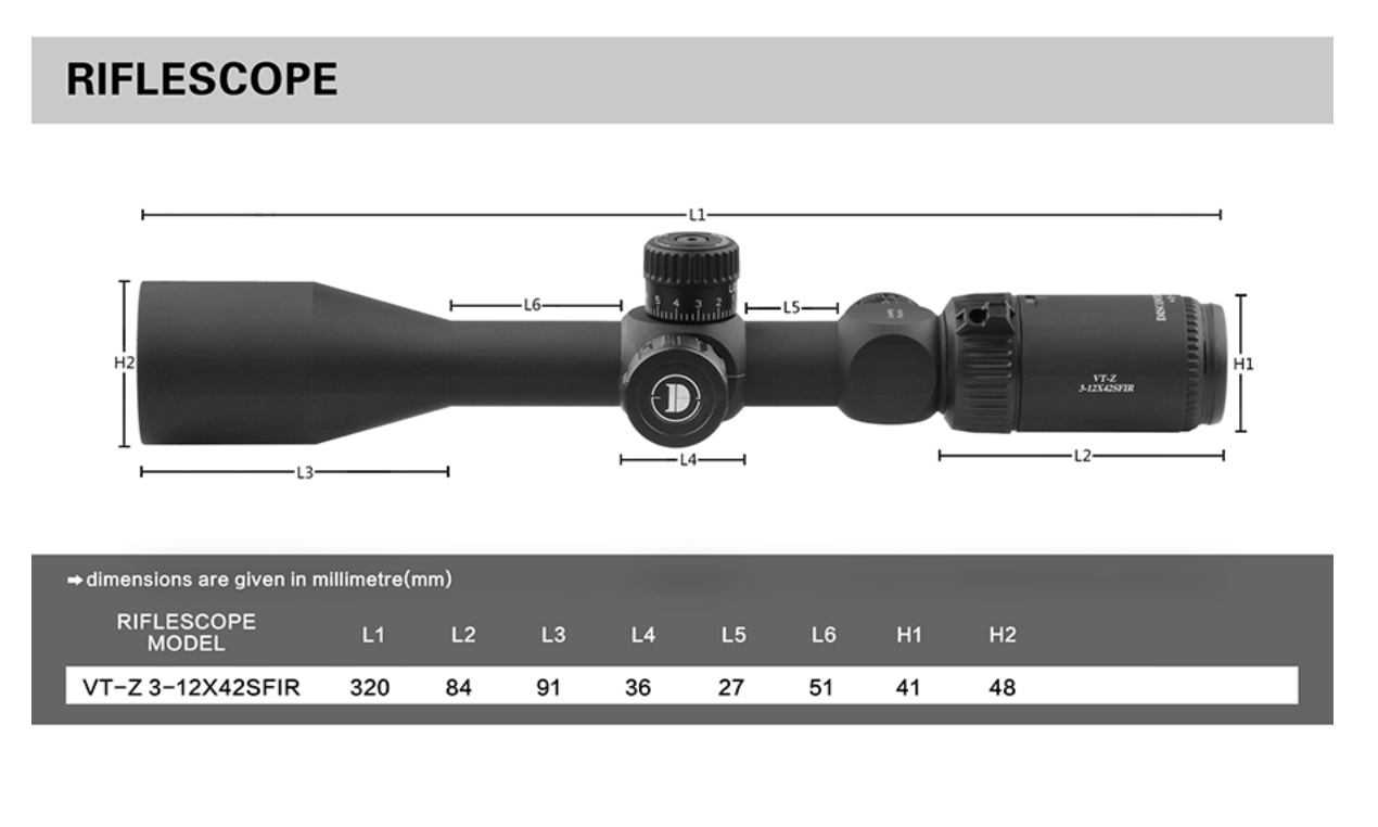 Discovery Optics VT-Z 3-12X42 SFIR – Riflescopesuk