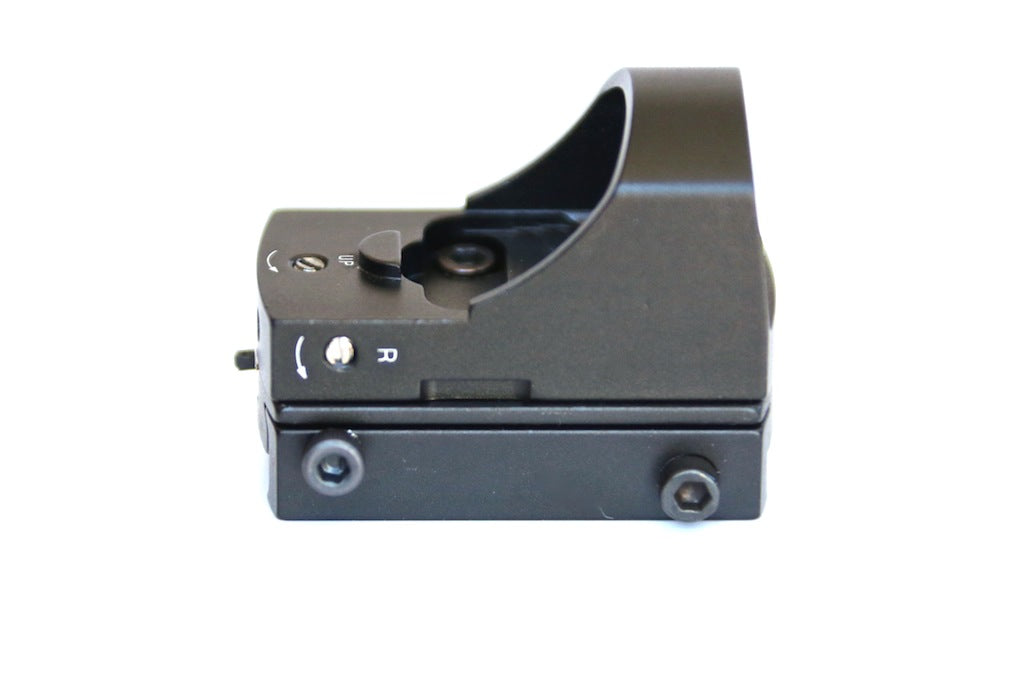 Red dot MINI reflex sight with ON/OFF, ideal pistol sight.
